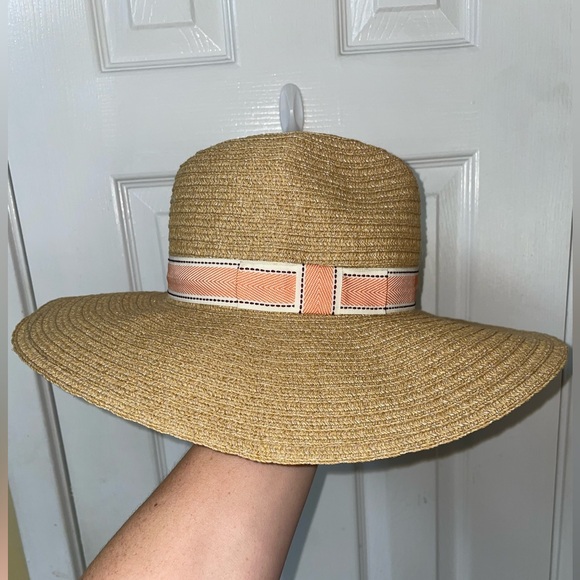 Anthropologie Paper Hat New NWT Summer Spring Vacation Beach Coastal Grandma - Picture 2 of 14